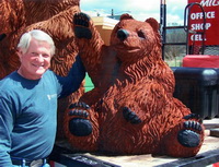Miles Tucker bears as yard art are very popular.