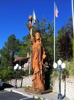 A 65 foot Statue of Liberty near Yosemite, California.